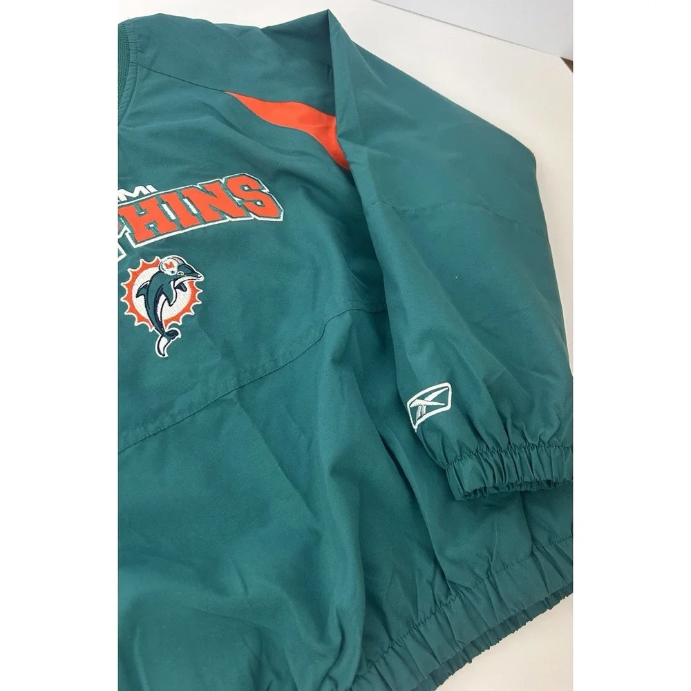Vintage‎ Miami Dolphins LOGO Game Day Pullover Windbreaker Jacket  Youth L 14/16